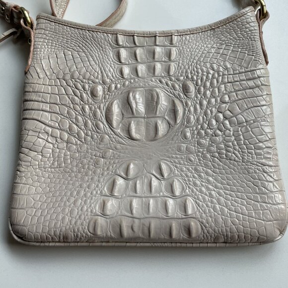 Brahmin Katie Croc- Embossed Crossbody Bag - Blush - Picture 3 of 9